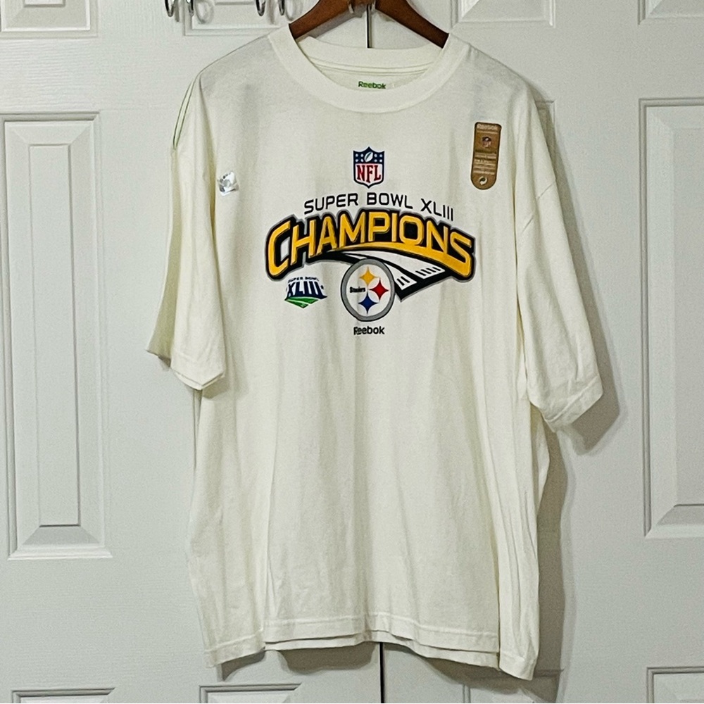 2009 Steelers NFL Super Bowl XLIII Champions Reebok Short Sleeve T-Shirt - 2XL
